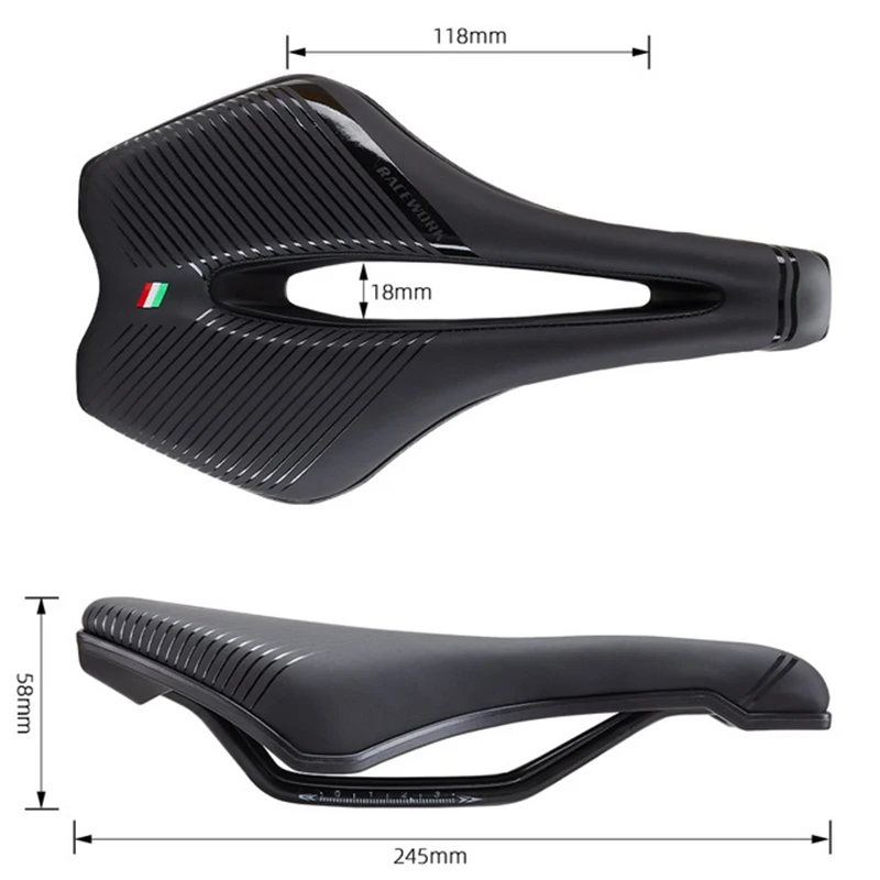 Racework Mountain Bike Seat Cushion Rubber Bottom Seat Cushion MTB Ultra Light Chromium Molybdenum Steel Cushion