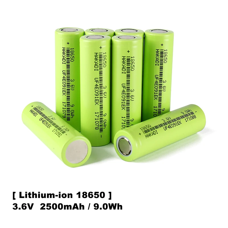 18650 3.7V 2500mAh akumulatory litowo-jonowe 1C-3C rozładowanie do przechowywania energii bateria słoneczna latarka MIni wentylator