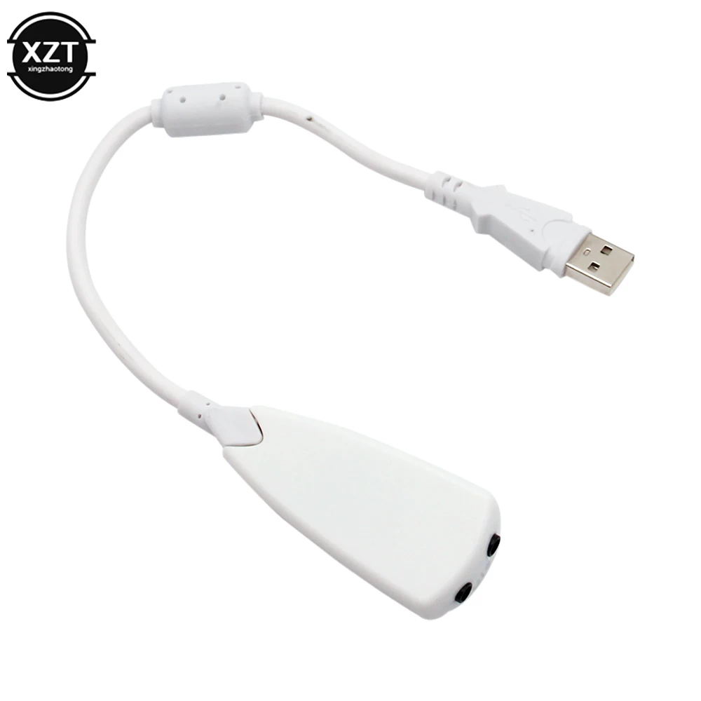 외부 USB 사운드 카드 7.1 어댑터 5HV2 USB 3D CH 사운드 항자성 오디오 헤드셋 마이크 노트북 PC 용 3.5mm 잭