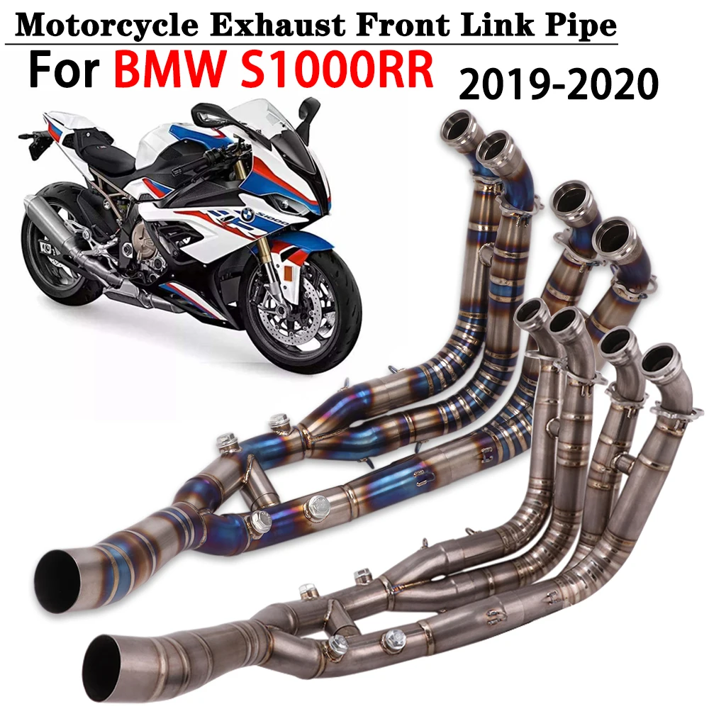 Motocycle Exhaust Front Link Pipe for BMW S1000RR 2019 2020 Titanium Alloy Front Tube Modified Muffler Escape Moto Accessories