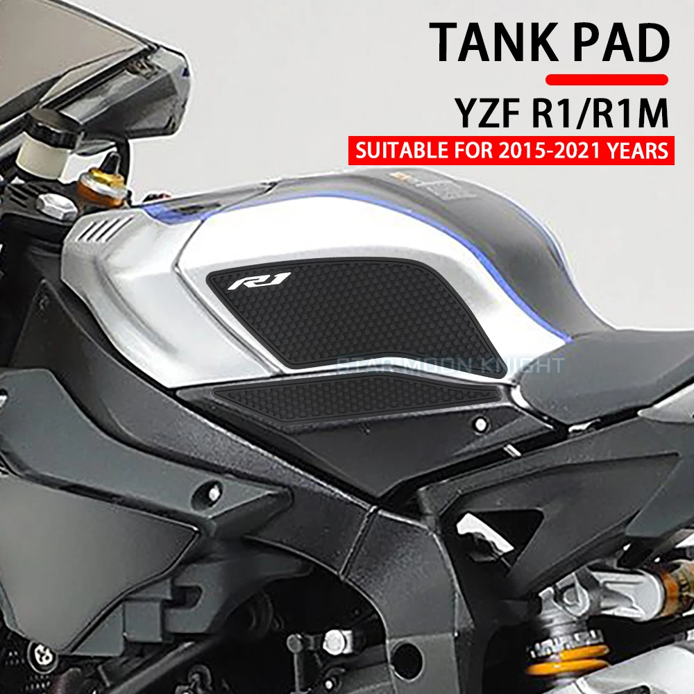 

For Yamaha YZF R1 R1M YZFR1 YZF-R1 2015 - 2021 Side Fuel Tank pad Tank Pads Protector Stickers Decal Gas Knee Grip Traction Pad