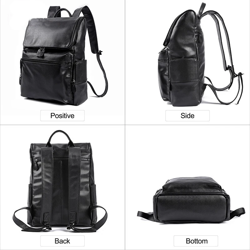 Men's Backpack Genuine Leather Male Bags The First Layer Cowhide Leather Outdoor Leisure Large Capacity Travel Laptop Bag New