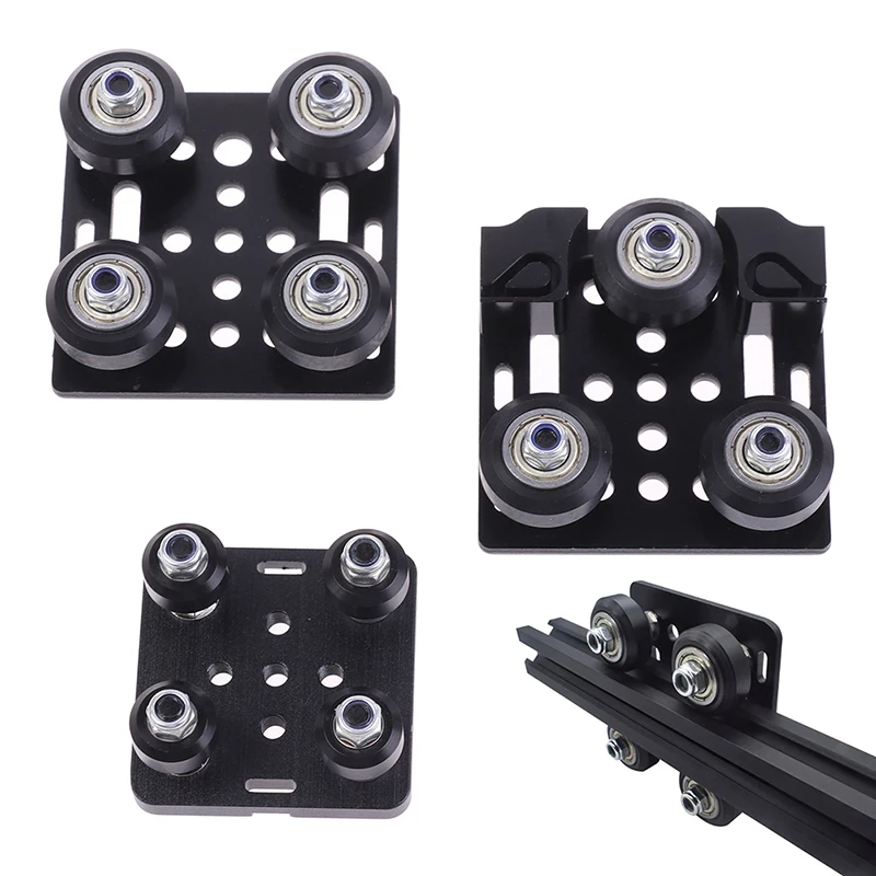 1PC 3D Printer parts Openbuilds V gantry plat set special slide plate pulley for 2020 /2040 V-slot aluminum profiles wheels