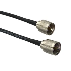 RG58 Cable UHF PL259 Male Plug to UHF PL259 Male Plug Straight 6inch~3FT Connector Crimp RF Coaxial Jumper Pigtails