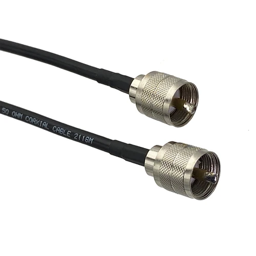 Imagen 2 del producto Cable RG58 UHF PL259 enchufe macho a UHF PL259 conector macho RF Jumper Pigtails Terminal de Cable recto 6 pulgadas ~ 50M
