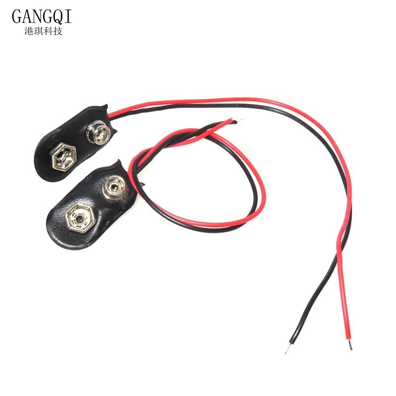 10PC 9 V Battery Buckle 6F22 Battery Holder Type T and I Cable Connector Line length 15CM DIY Tool Part