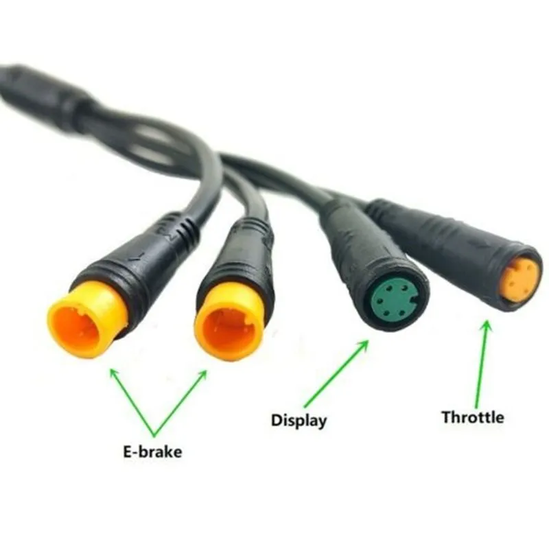 8pin ebike brake cable Waterproof Cable For Electric Bike Julet 1 To 4 Main Cable 8Pin To Display Brake Throttle