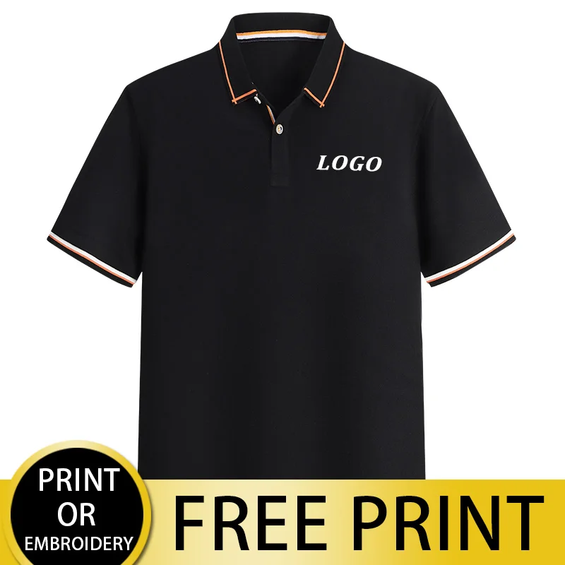 

Cust Custom Polo Print Your Own Design Embroidered Polo Shirt Custom Logo Photo Casual Business Top