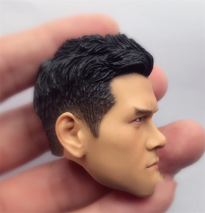 In Stock For Sale 1/6th Peng Yu Yan Handsome Guy Asian Superstar Male Head Sculpture For Usual 12inch Doll Action Figure