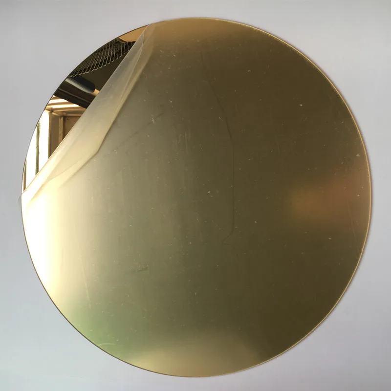 Acrylic Mirror Gold Diameter 600mm * 3mm Thick PMMA Plastic Home Bathroom Decorative Lens We Can Proofing Custom Arbitrary Shape