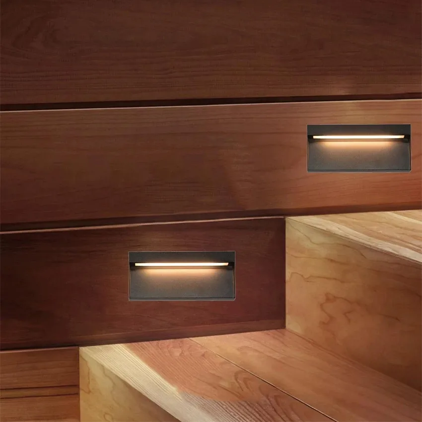 Imagem -05 - Montagem em Superfície Led Luz da Escada Passo Luzes de Canto Luz Footlight Interior ao ar Livre à Prova Impermeável Água Escada Lâmpada Passo Ac85265v Nr-235