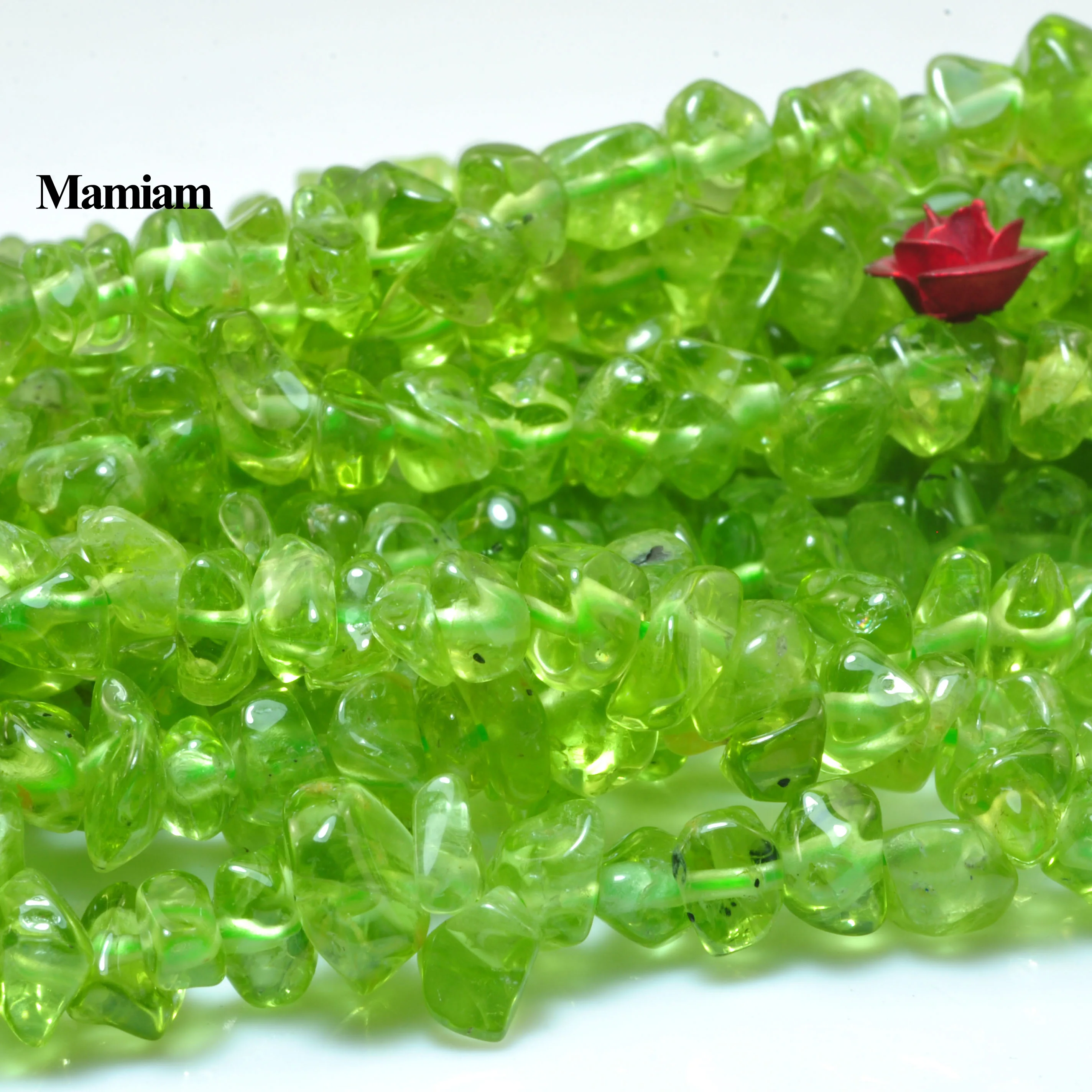 

Mamiam Natural Green Peridot Faceted Gravel Beads 5-8mm Loose Stone Diy Bracelet Necklace Jewelry Making Gemstome Gift Design