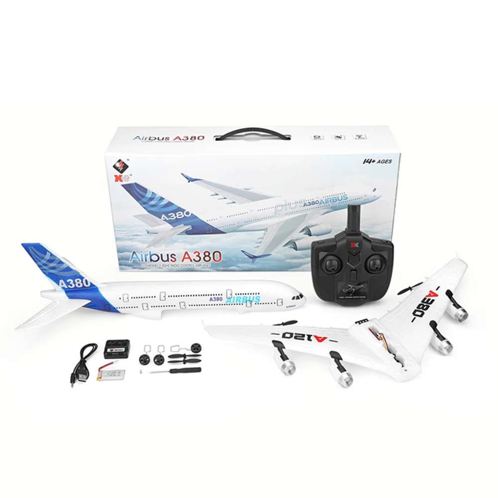 Wltoys Xk A120 Airbus A380 powietrza zabawki samoloty 2.4G 3Ch zdalnie sterowanego samolotu puszczania samolotów samolot zabawki na zewnątrz Drone