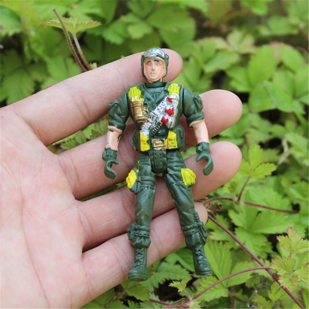 9cm Military militare modello Playset forza speciale Action Figures giocattoli per bambini soldato di plastica uomini giocattoli per soldato a mobilità casuale