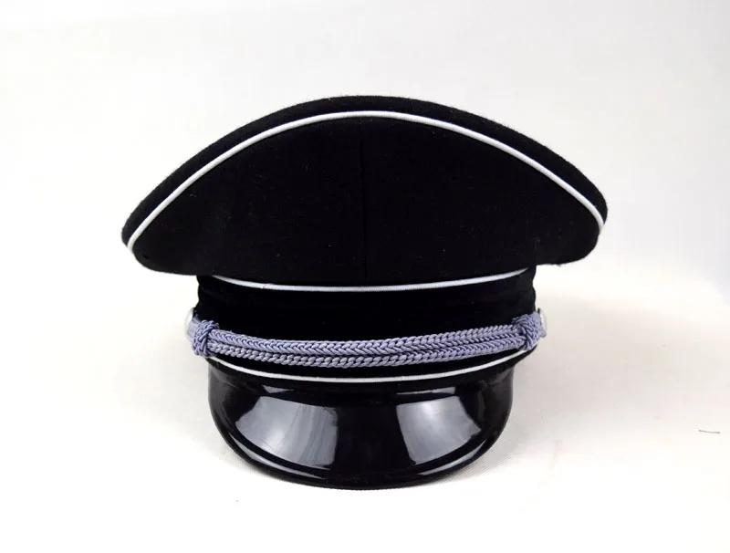 Cosplay German Elite Officer Wool Hat Officer Cap Black Replica