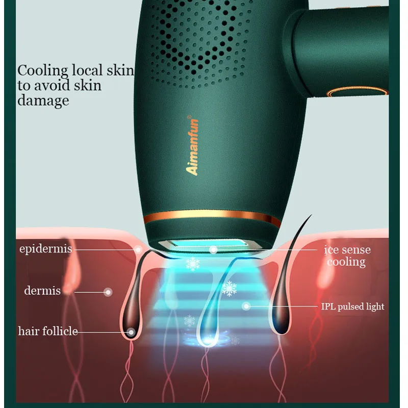 Depilator IPL Photoepilator Painless Laser Hair Removal At Home ICE Feeling Sliding Epilator Good Full Body Epilation CE ROHS