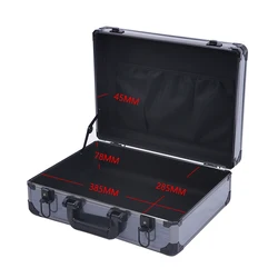 Kleine Maat 385*285*123 Mm Grijs Kleur Aluminium Tool Case Inbegrepen Pick Plukken Schuim