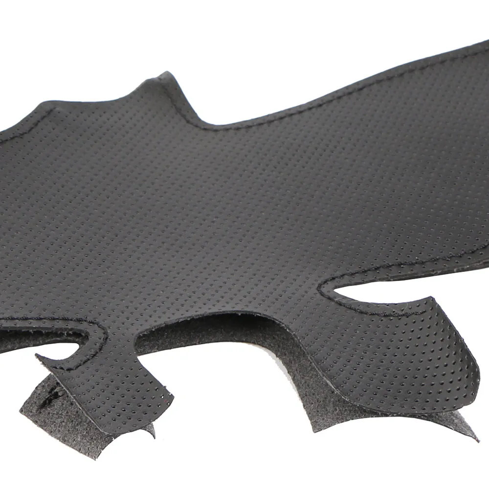 لتقوم بها بنفسك جلد أسود مخيط يدويا غطاء عجلة القيادة سيارة لفورد فوكس 2 2005-2011 (3 تكلم)