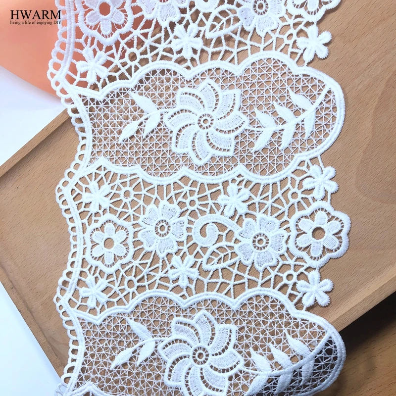 5yards 18.5cm african lace fabric ribbon trim accessories DIY fashionable wedding decoration for home costura sewing laces