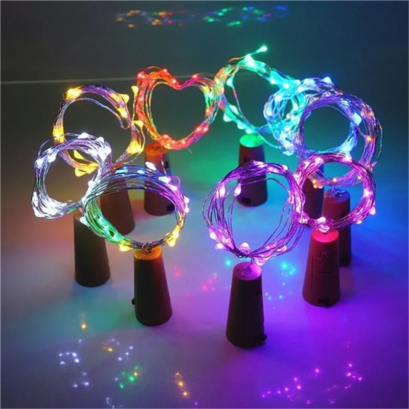 

10Pack Copper Wire Fairy Garland 20LED Bottle Stopper For Glass Craft LED String Lights Wedding Christmas New Year Holiday Decor