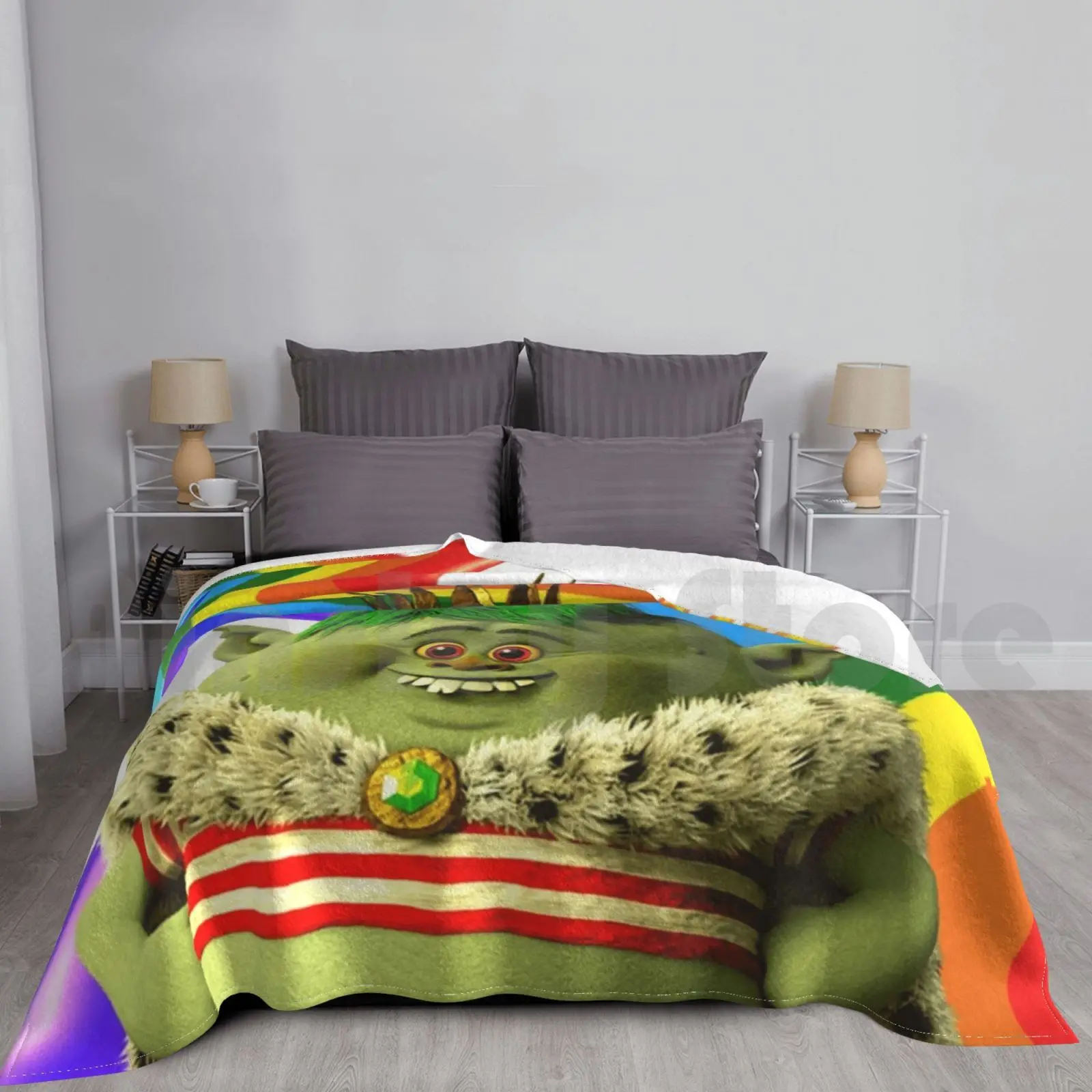 Trolls King Gristle Blanket Fashion Custom Trolls Poppy And Branch Trolls Poppy And Branch As Humans Trolls 2