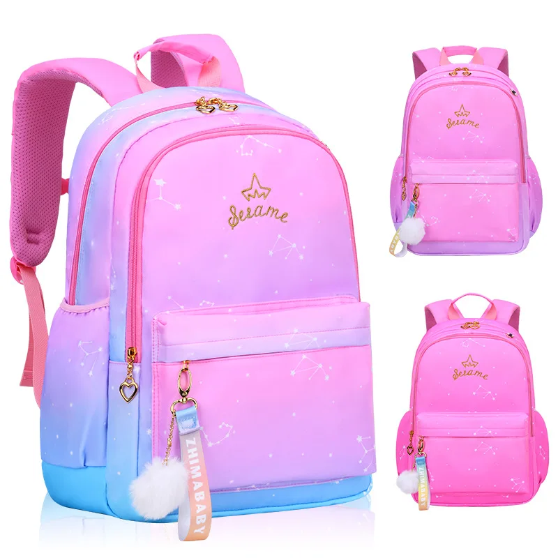 Mochila ortopédica para niña, morral escolar de nailon para niña, niño de primaria morral escolar para, bolso para libros de grado 1-6