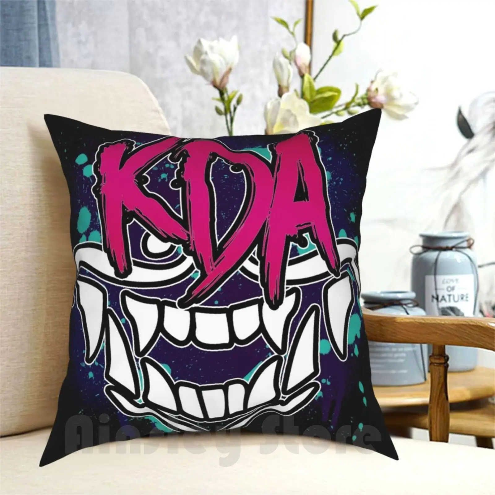 Kda Akali | Pillow Case Printed Home Soft DIY Pillow cover Kda K D A Leauge Of Legends Kpop K Pop Ahri Akali Evelynn Kaisa