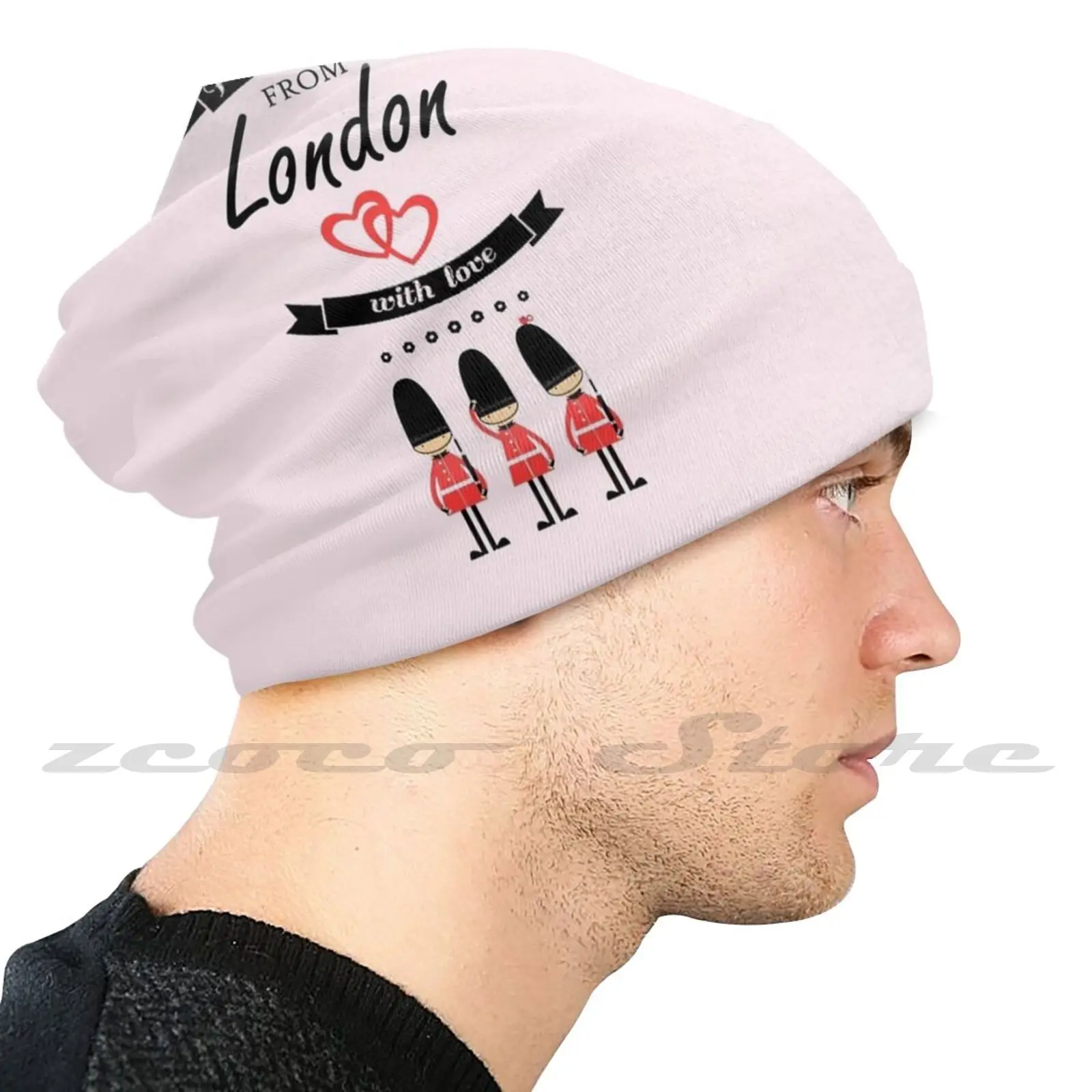 Vintage Funny London Queen Guard United Kingdom Soldier Retro British Souvenir Uk Gift Adult Kids Knit Hat Hedging Cap Outdoor