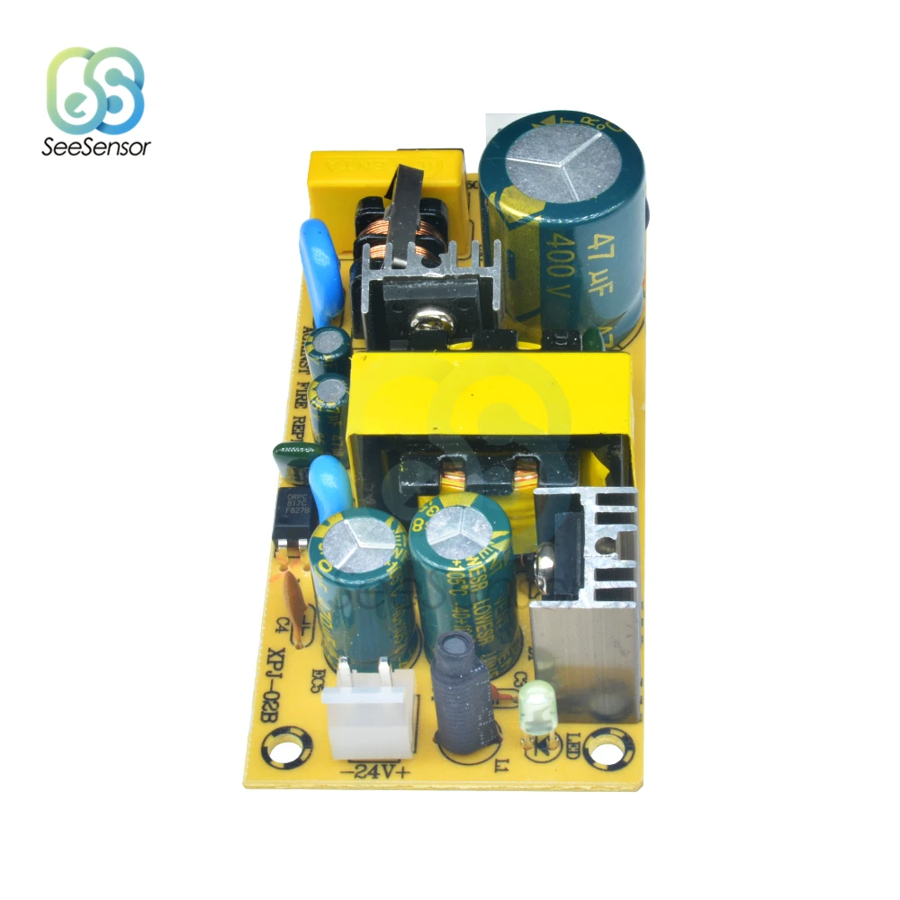 Módulo de alimentação comutada, sobretensão, sobrecarga, proteção contra curto-circuito, interruptor DIY, AC-DC, 100V-240V a 12V, 3A, 24V, 1.5A