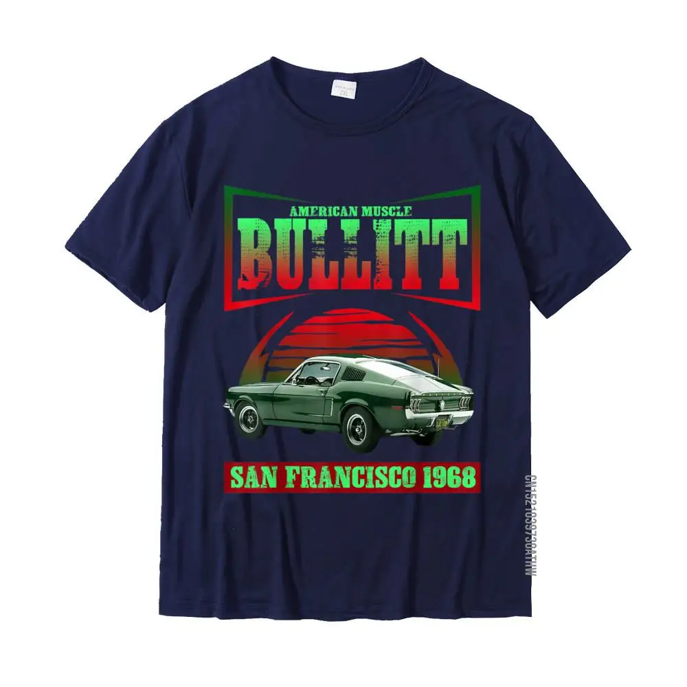 American Muscle Car Bullitt T-Shirt Anime Tops Shirt Family Design Cotton Men's Tshirts Family