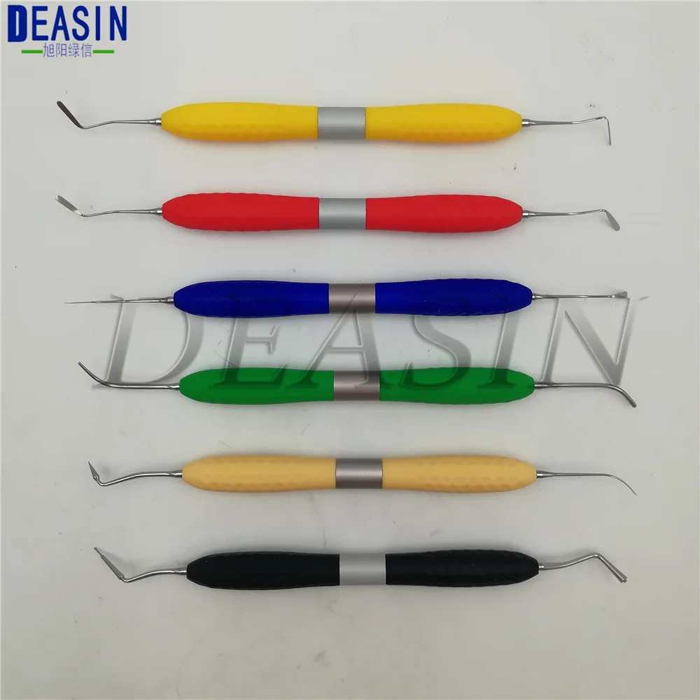 High-quality 6pc/set CT1~6 Dental Resin Filler Aesthetic Restoration Kit Resin Knife Plastic Dresser with Silicone Handle