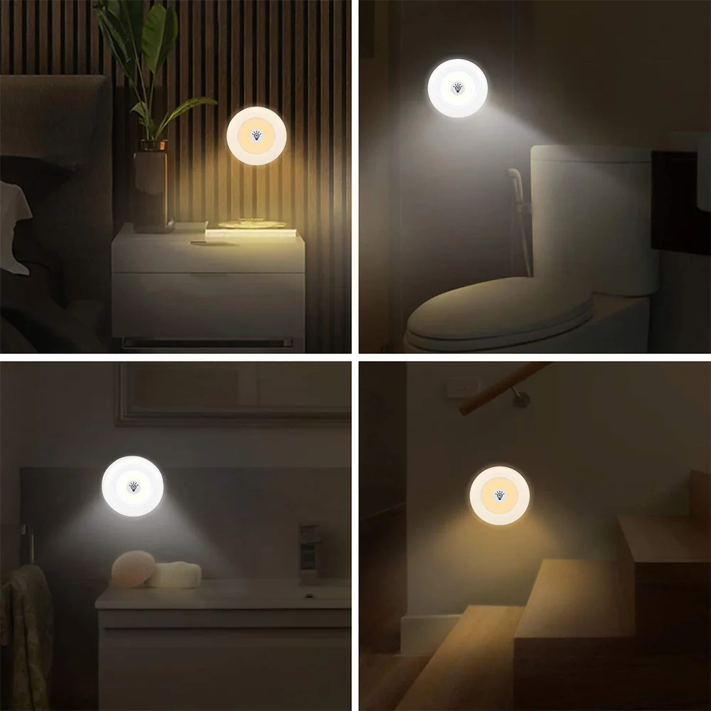 Wireless LED Night Light Touch Remote Control Night Lights Under Cabinet Lighting Wall Lamp Stairs Bedroom Decor LED Night Lamp