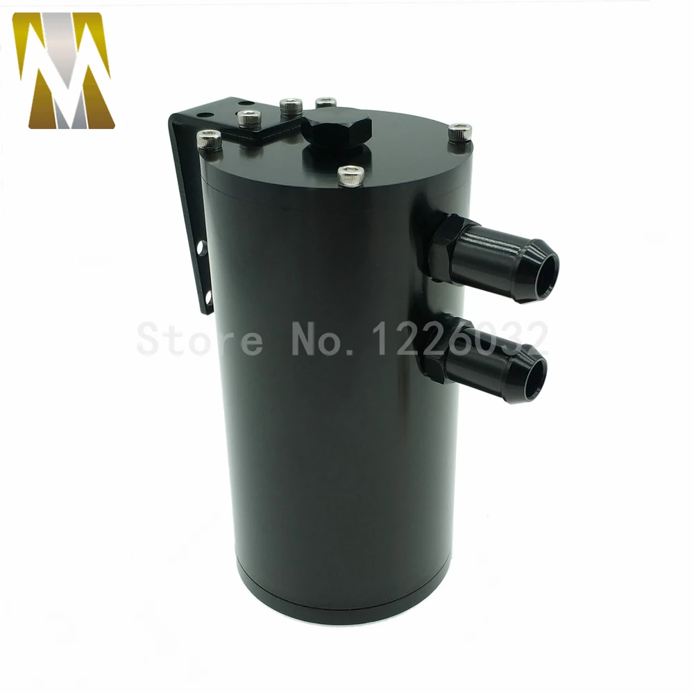 

Universal Black Car Engine Reservoir Round Tank Oil Catch Can/Tank Aluminum 250ML