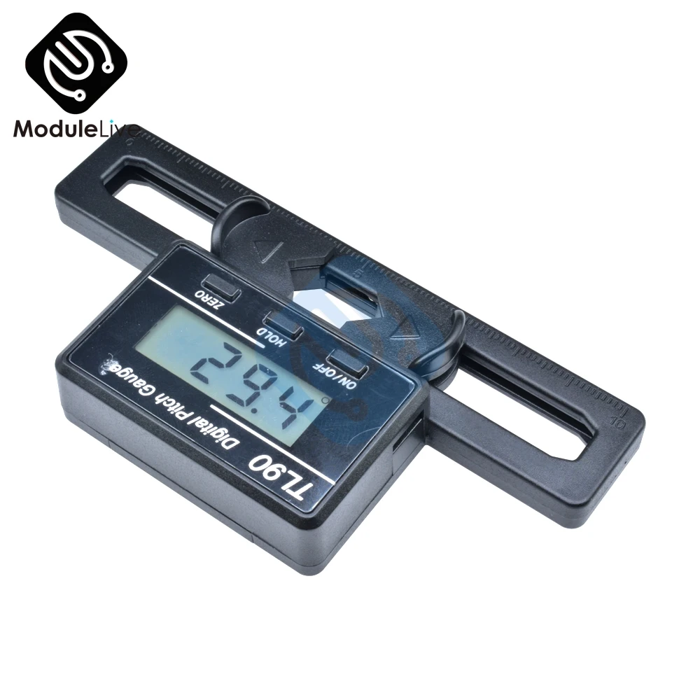 TL90 Digital Pitch Gauge LCD Led Display Blades Degree Angle For ALIGN AP800 TREX 450-700 Calibration Tools Meter