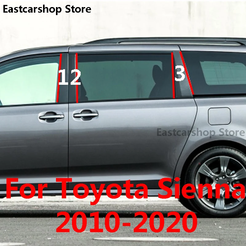 

Для Toyota Sienna 2020 2019 2018 2017 Автомобильная дверь центральное окно средняя Колонка отделка полоса PC B C столб 2010-2016