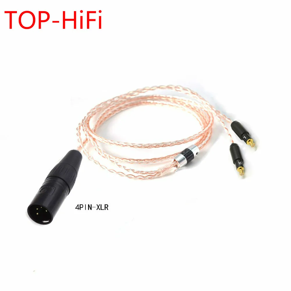 

TOP-HiFi 4pin XLR Balanced/6.35mm Upgrade HIFI Cable Replacement Audio Cable for ATH ESW750 ESW950 ES770H 990H