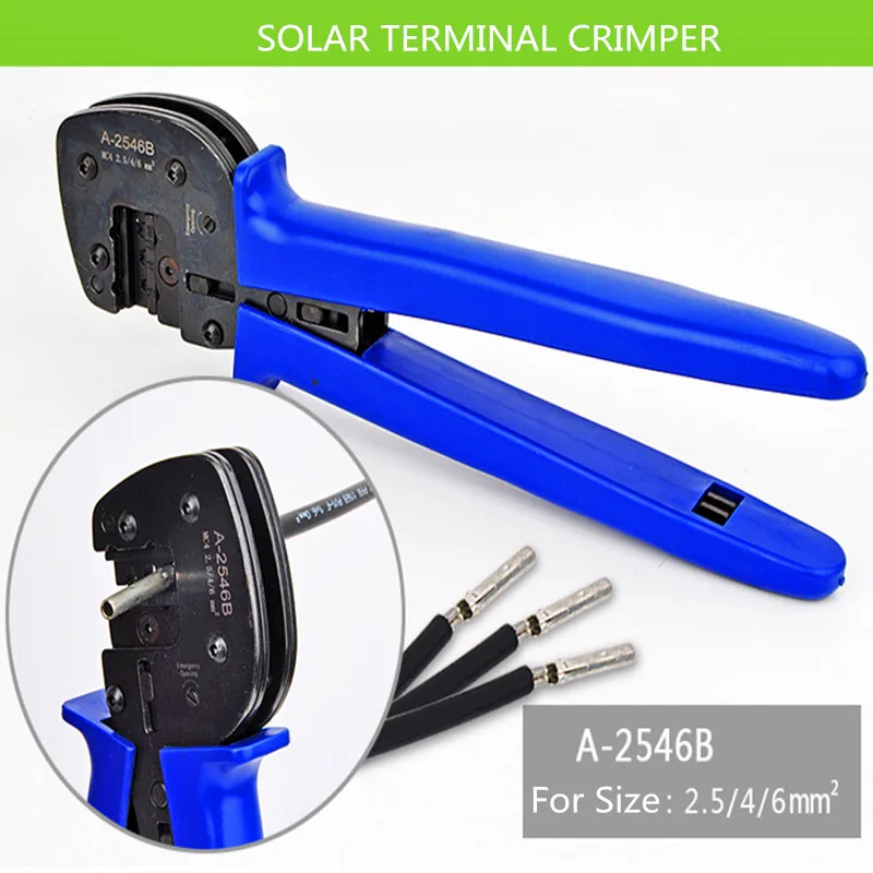 

A-2546B Solar Terminal Crimper For Solar Panel PV Cabl Panel Connectors 2.5-6mm2