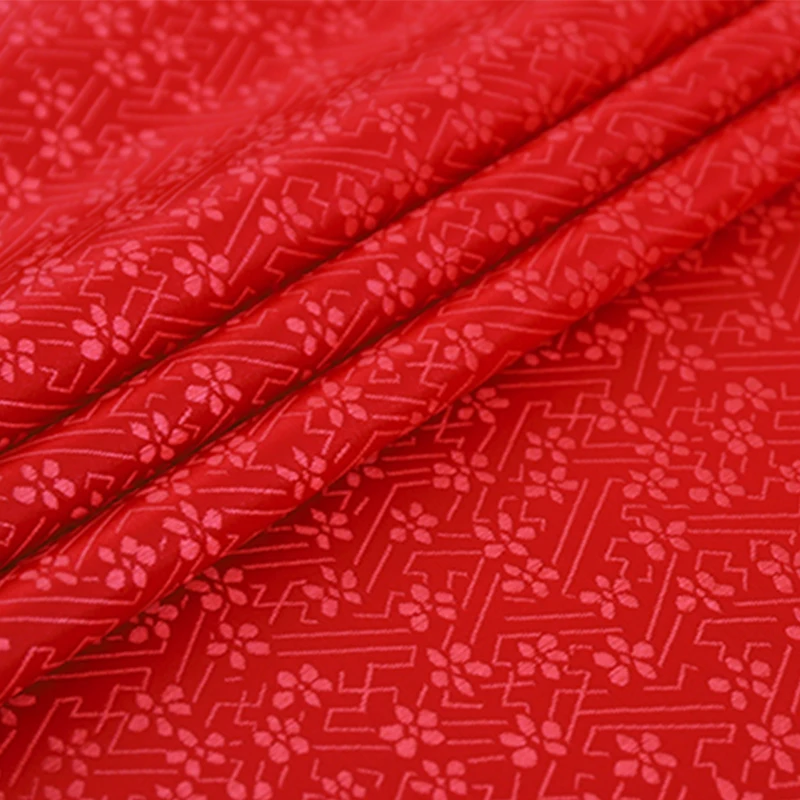 Satin dress fabric brocade jacquard fabrics for cheongsam and kimono material for DIY sewing bags