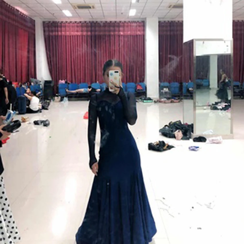 Ballroom Competition Dresses Standard Modern Dance Costumes Waltz Tango Jazz Performance Outfits Women Evening Party Gown