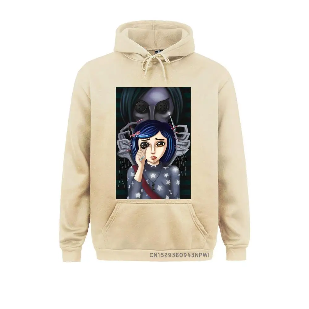 Coraline Hoodie Men Coraline And The Secret Door Sweatshirt Long Sleeve Hooded Clothes Swag Coats Movie Print Sportswear