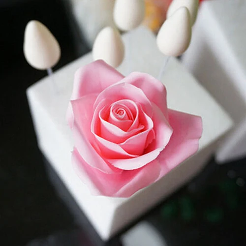 6 Pcs Fondant Cake Sugarcrafts Rose Flower Cookie Mold Gum Paste Cutter Tools