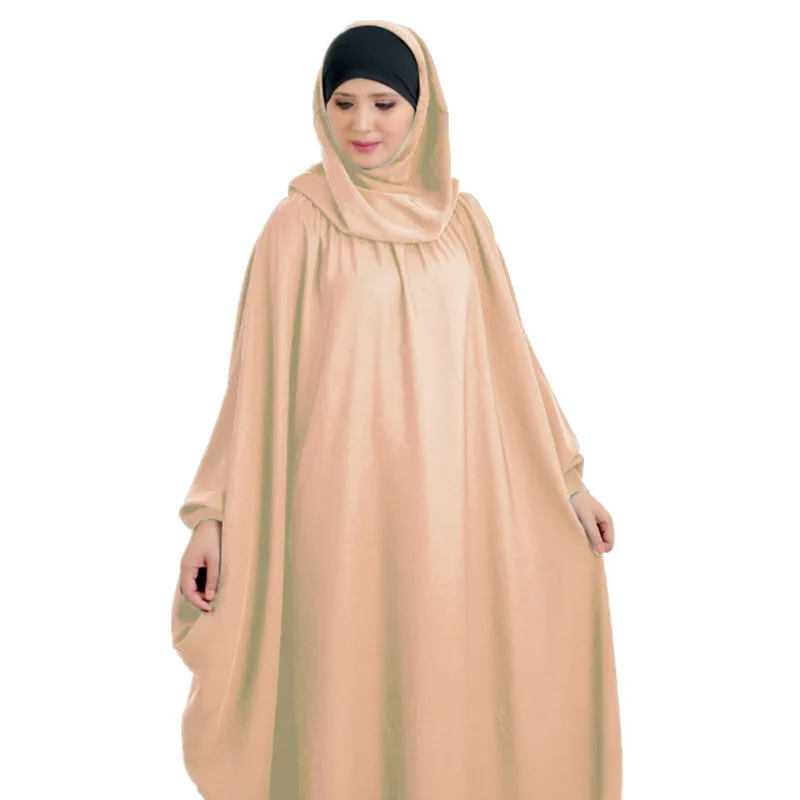 

Muslim Turkey Arabic Islam Women Prayer Bat Dresses with Cap Kaftan Dubai Abaya kaftan Party Dress