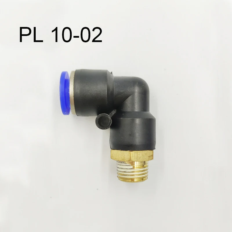 

PL Elbow 50pcs Lot 10-02 10mm Air Connector Pneumatic Fitting Quick Fittings Male Thread Push In