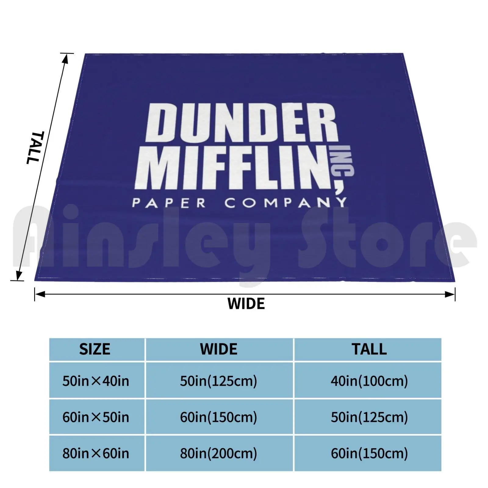 Dunder Mifflin Paper Company Blanket For Sofa Bed Travel The Office Jim Halpert Dwight Schrute Dunder Mifflin