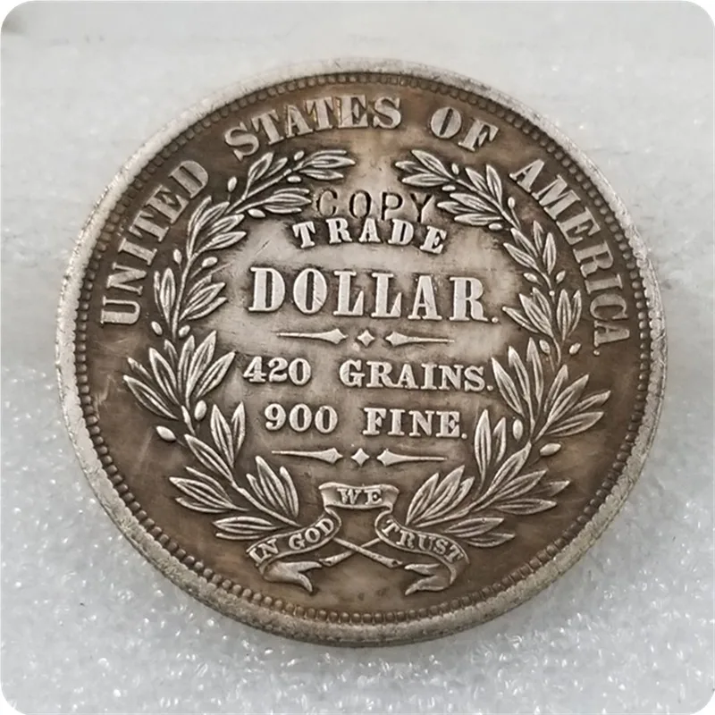 USA 1873 Beaded Coronet Trade Dollar Patterns COPY