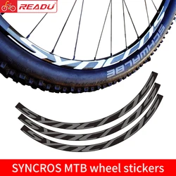 READU 9Pcs mountainbike SYNCROS rad set aufkleber mtb fahrrad decals 27,5 zoll und 29inch Bike Aufkleber