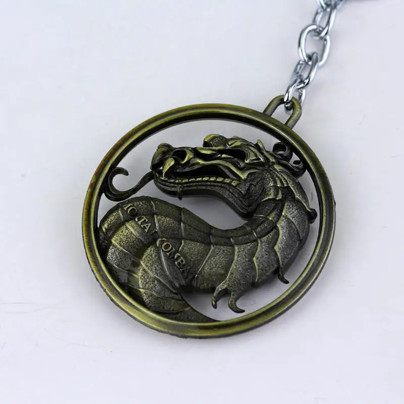 Game Dragon Keychain Mortal Kombat Key Rings Men Metal Porte Clef Jewelry