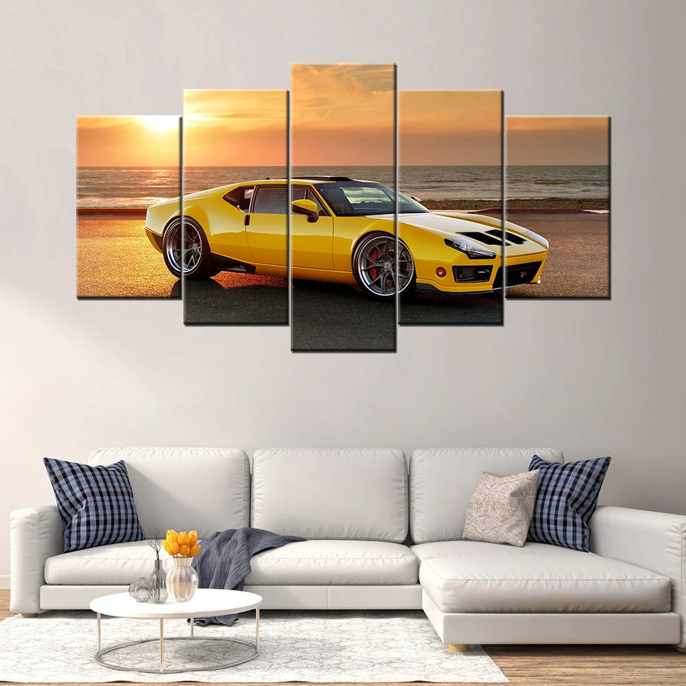 Modular Pictures Wall Art HD Prints 5 Pieces De Tomaso Pantera Supercar Canvas Painting Home Bedside Decor Poster