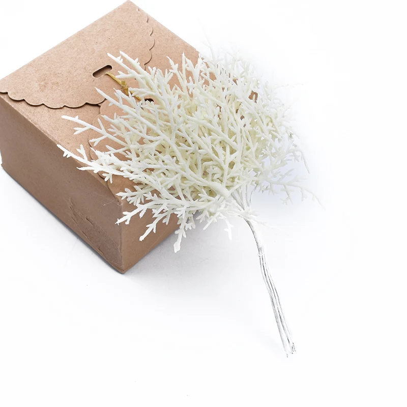 10 stücke Mehrfarbige Weihnachtsbaum Dekorative Blumen Kränze Hochzeit Basis für Wohnkultur Diy Geschenke Box Künstliche Pflanzen Großhandel