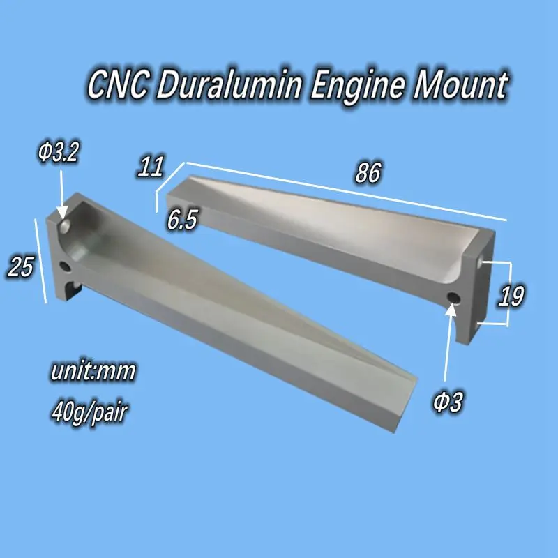 1 paar CNC Duralumin motor montagebeugel voor Nitro Motor RC Vliegtuigen Onderdelen Model